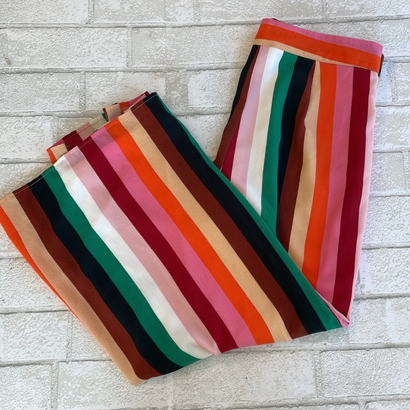 Sadie & Sage Pants - Sadie & sage multi colored wide leg capris